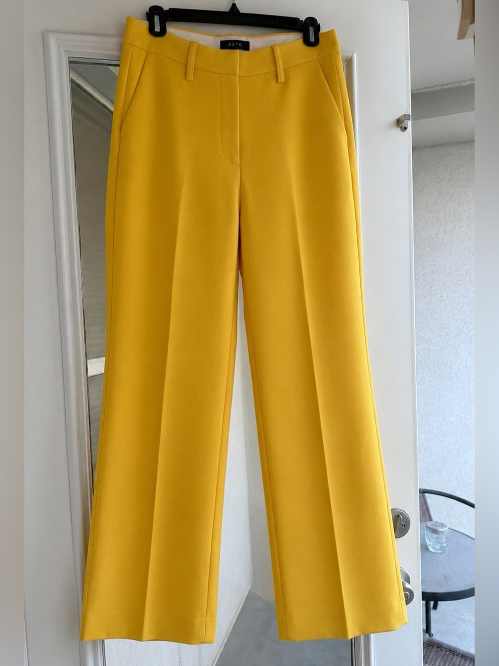 Banana Republic Mustard Yellow Wide-Leg Dress Pants